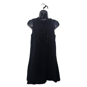 Free People Dress Size Small Sleeveless Black Boho Lace Whimsygoth 70's Mini